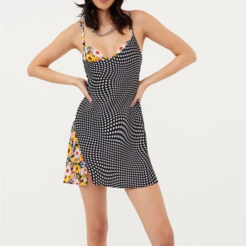 For Love and Lemons super cute polka dot dress open back